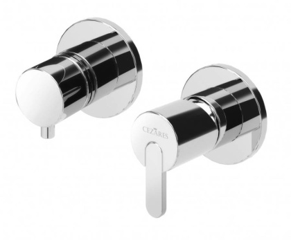 LEAF-VDIM3-01 Встраиваемый однорычажный смеситель на 3 выхода Исполнение: Хром 