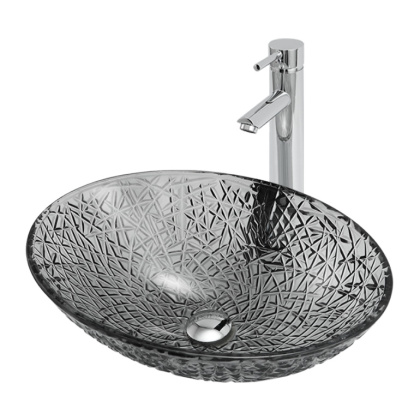 Раковина накладная стеклянная ABBER Glas AK2303B черная Раковина накладная стеклянная ABBER Glas AK2303B черная