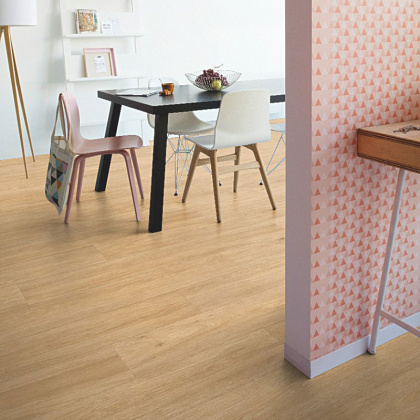 Виниловый ламинат Quick Step LIVYN Balance Glue Plus BAGP 40130 Дуб Шёлковый Тёплый Натуральный