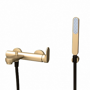 Смеситель для ванны OLE настенный, золотой атласный Смеситель для ванны OLE настенный, золотой атласный