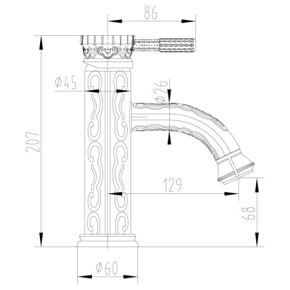 Смеситель  Lemark Jasmine LM6606B для раковины