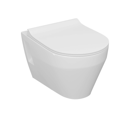 Унитаз консольный керам. LAPARET Correct с сиденьем микролифт белый с1 Унитаз консольный керам. LAPARET Correct с сиденьем микролифт белый с1