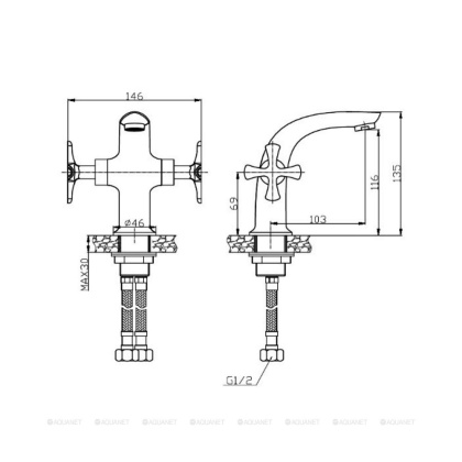 Смеситель для раковины Agger Love A1002100
