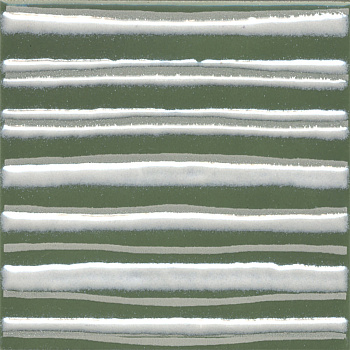 Декор Бахия 3 зелёный глянцевый 9,8x9,8x0,7