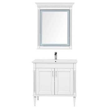 Комплект мебели для ванной Aquanet Селена 90 белый/серебро