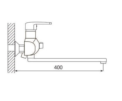 Смеситель для ванны латунь, хром S5122