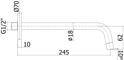Излив Paffoni Light ZBOC046HG Излив Paffoni Light ZBOC046HG