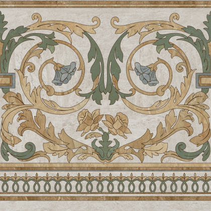 Декор HGD\A517\SG6062RL Эвора Бежевый (60см*60см*11мм) (4шт/1,44м2) Продолжение угла Глянцевый, шт