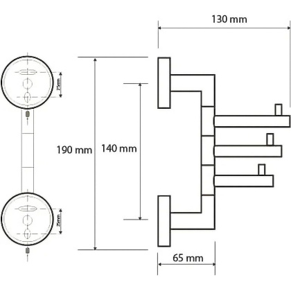 Крючок тройной поворотный 104206075