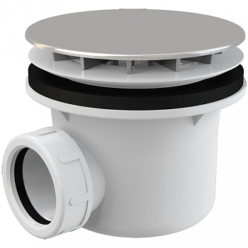 Сифон для душевого поддона, хром