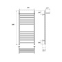 Полотенцесушитель электрический Point Аврора PN10148SPE П11 400x800 с полкой левый/правый, хром