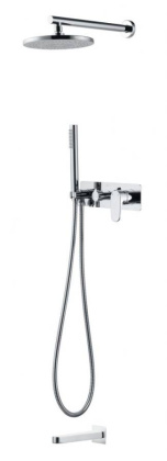 Смеситель встроенный для душа с верхней лейкой и изливом SPECTRE Chrome Смеситель встроенный для душа с верхней лейкой и изливом SPECTRE Chrome