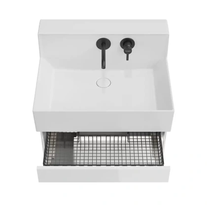 Тумба LOGICA M подвесная 2 выдвижных ящика 65, белоснежный LO.M.65\WHT