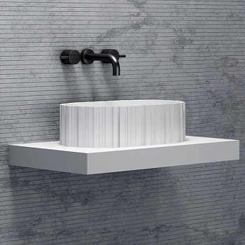 Раковина накладная ABBER Stein AS2655 белая матовая Раковина накладная ABBER Stein AS2655 белая матовая