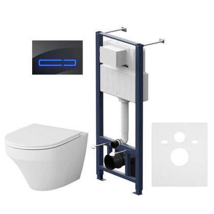 IS450A38.501700 Инсталляция с клавишей Touchless Pro стекло, черн. с подвесным унитазом Inspire FlashClean с сид м/л IS450A38.501700 Инсталляция с клавишей Touchless Pro стекло, черн. с подвесным унитазом Inspire FlashClean с сид м/л