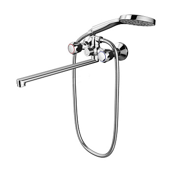 D7095000 Modern двухзахватный Смеситель Для ванны и душа с универсальным изливом и душевым набором