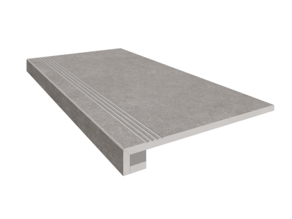 Комплект (Ступень LN02 (33x120) непол. (прямоугол. бортик) + Подступенок (14,5x120))