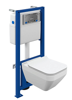 Унитаз с инсталляцией Cersanit Crea Square Co Dpl Eo Slim 63997 Унитаз с инсталляцией Cersanit Crea Square Co Dpl Eo Slim 63997
