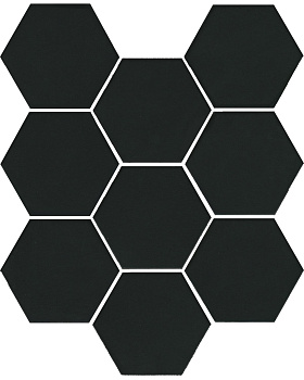 Керамогранит SG1008N Кальсада черный (10,4см*12см*7мм) (72шт/0,673м2) матовый, м2