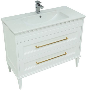 Тумба под раковину Aquanet Бостон 100 белый матовый