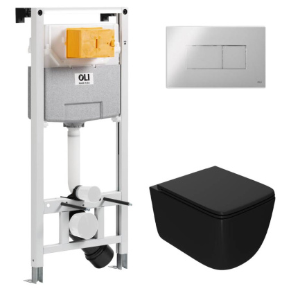 Сет: OLI 120 ECO Sanitarblock pneumatic+Панель KARISMA, хр гл+Унитаз Point Меркурий, чёрн PN41831BM Сет: OLI 120 ECO Sanitarblock pneumatic+Панель KARISMA, хр гл+Унитаз Point Меркурий, чёрн PN41831BM