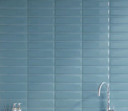 Плитка настенная 9013 Аккорд зеленый темный грань 8,5*28*5*9,2 (40шт/0,97м2), м2