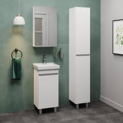 Тумба Onika Милтон Квадро 40 напольная, белая (ум.Визит 40)