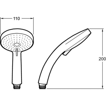 Душевая лейка Jacob Delafon Citrus E12914-CP 5 режима, d 11 см., хром