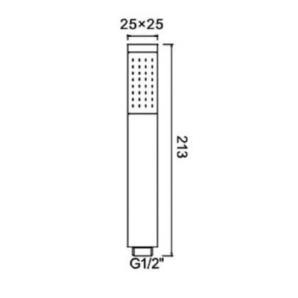 Душевая лейка RGW Shower Panels SP-102, 21140602-01, хром