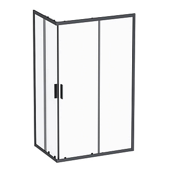 W93G-404-120280-BT Gem S Twin Slide 120x80. Душевое ограждение,120x80, профиль Черный мат., стекло п W93G-404-120280-BT Gem S Twin Slide 120x80. Душевое ограждение,120x80, профиль Черный мат., стекло п