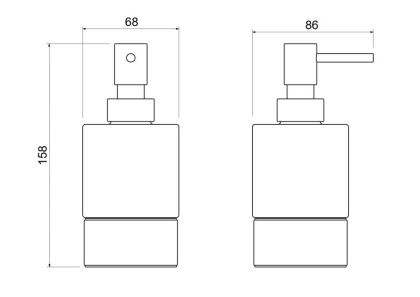Дозатор настольный AQUATEK, матовый черный AQ4429MB ЛИРА
