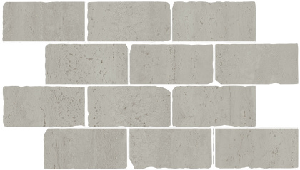 Бордюр Сан-Марко мозаичный серый светлый матовый обрезной 46,5x26,5x0,9