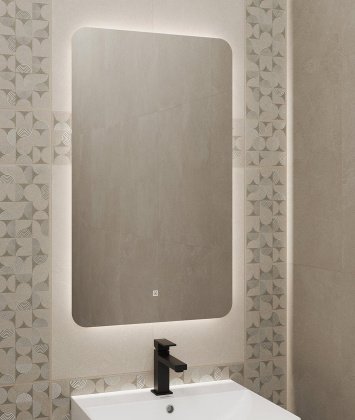 Зеркало PRO.mi.50\WHT Kerama Marazzi белый с подсветкой (ШВГ 50х85х2,6) LED