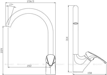 Смеситель для кухни Aquanet Practic AF100-41С Смеситель для кухни Aquanet Practic AF100-41С
