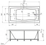 Акриловая ванна 1Marka Korsika 190х100 01кр1910 Акриловая ванна 1Marka Korsika 190х100 01кр1910