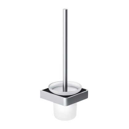 Стойка с туалетной щеткой Jupiter, 39х12х12,1 см, цвет черный с серебром, DA7733300