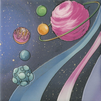 Керамический декор VT\A382\5009 Космос синий (20см*20см*6,9мм) (10шт/0,4м2) Космос 4, шт