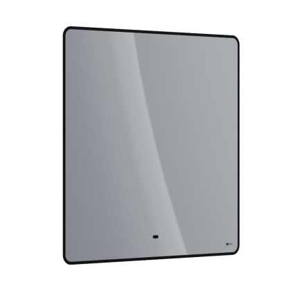 Зеркало Lemark MIOBLACK 80х80см с интерьерной подсветкой, с подогревом