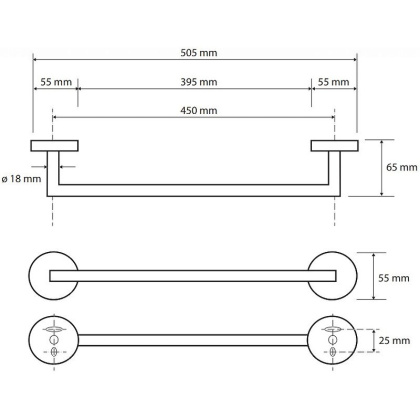 Полотенцедержатель Bemeta Sablo 160204020 Золото матовое, 450 мм