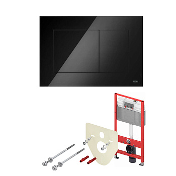 Комплект инсталляции 4 в 1 с панелью смыва ТЕСЕnow для установки подвесного унитаза (K440403)