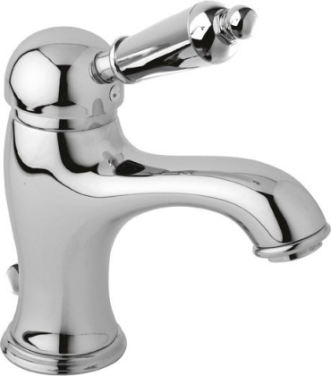 ELITE-LSM1-01-Nc Смеситель для раковины однорычажный с донным клапаном, исполнение хром, ручка орех ELITE-LSM1-01-Nc Смеситель для раковины однорычажный с донным клапаном, исполнение хром, ручка орех