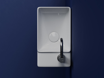 Умывальник подвесной прямоугольный (чаша слева, отверстие под смеситель справа) Element 395*220*125мм Умывальник подвесной прямоугольный (чаша слева, отверстие под смеситель справа) Element 395*220*125мм