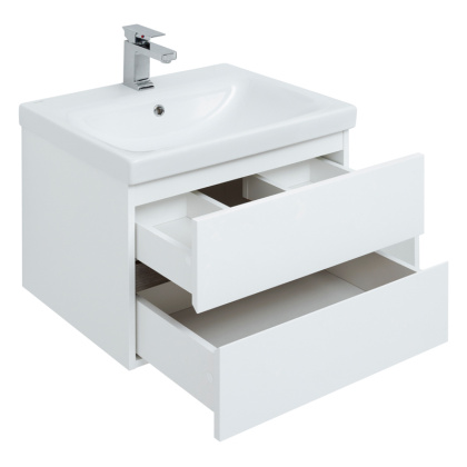 Мебель для ванной Aquanet Беркли 60 белый/дуб рошелье (зеркало дуб рошелье)