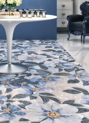 Керамогранит SG591002R Розелла синий декорированный лаппатированный 119,5*238,5*11 (1шт/2,85м2), м2 Керамогранит SG591002R Розелла синий декорированный лаппатированный 119,5*238,5*11 (1шт/2,85м2), м2