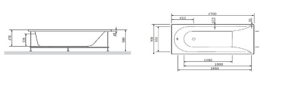 W72A-170-070W-R2 Каркас для ванны spirit 170х70 W72A-170-070W-R2 Каркас для ванны spirit 170х70