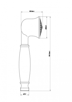 CZR-D1FC2-01-Bi Ручной душ Исполнение: Хром Ручка:Белая  CZR-D1FC2-01-Bi Ручной душ Исполнение: Хром Ручка:Белая