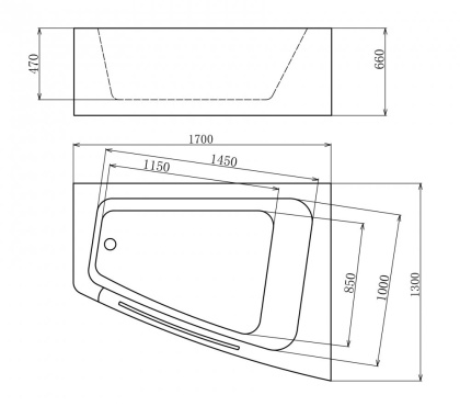 Акриловая ванна Gemy G9056 K R