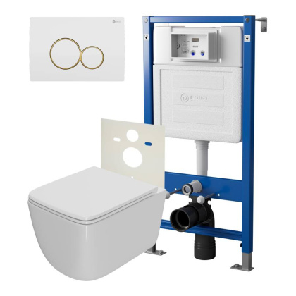 Сет: Система инсталляции Point Элемент для подвесного унитаза PN45120 + Клавиша смыва для инсталляции Point Виктория, белая/золото, PN44061WG + Унитаз подвесной Point Меркурий безободковый, сиденье дюропласт микролифт, быстросъем, белый PN41831 Сет: Система инсталляции Point Элемент для подвесного унитаза PN45120 + Клавиша смыва для инсталляции Point Виктория, белая/золото, PN44061WG + Унитаз подвесной Point Меркурий безободковый, сиденье дюропласт микролифт, быстросъем, белый PN41831