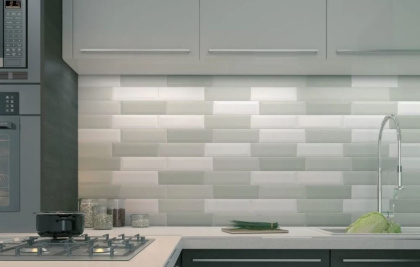 Плитка настенная 9006 Гамма топленое молоко (8,5см*28,5см*9,2мм) (40шт/0,97м2), м2