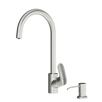 F8007T11 Like, набор 3в1: Смеситель Для кухни с каналом для питьевой воды, фильтр, диспенсер, сатин,